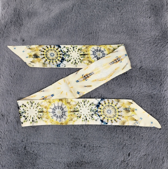 New Kaleidoscope Silk Skinny Scarf Twilly - Picture 3 of 5